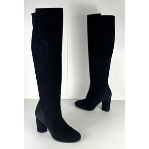 STUART WEITZMAN Eloise 75 Knee High Boots Black Suede US 7.5